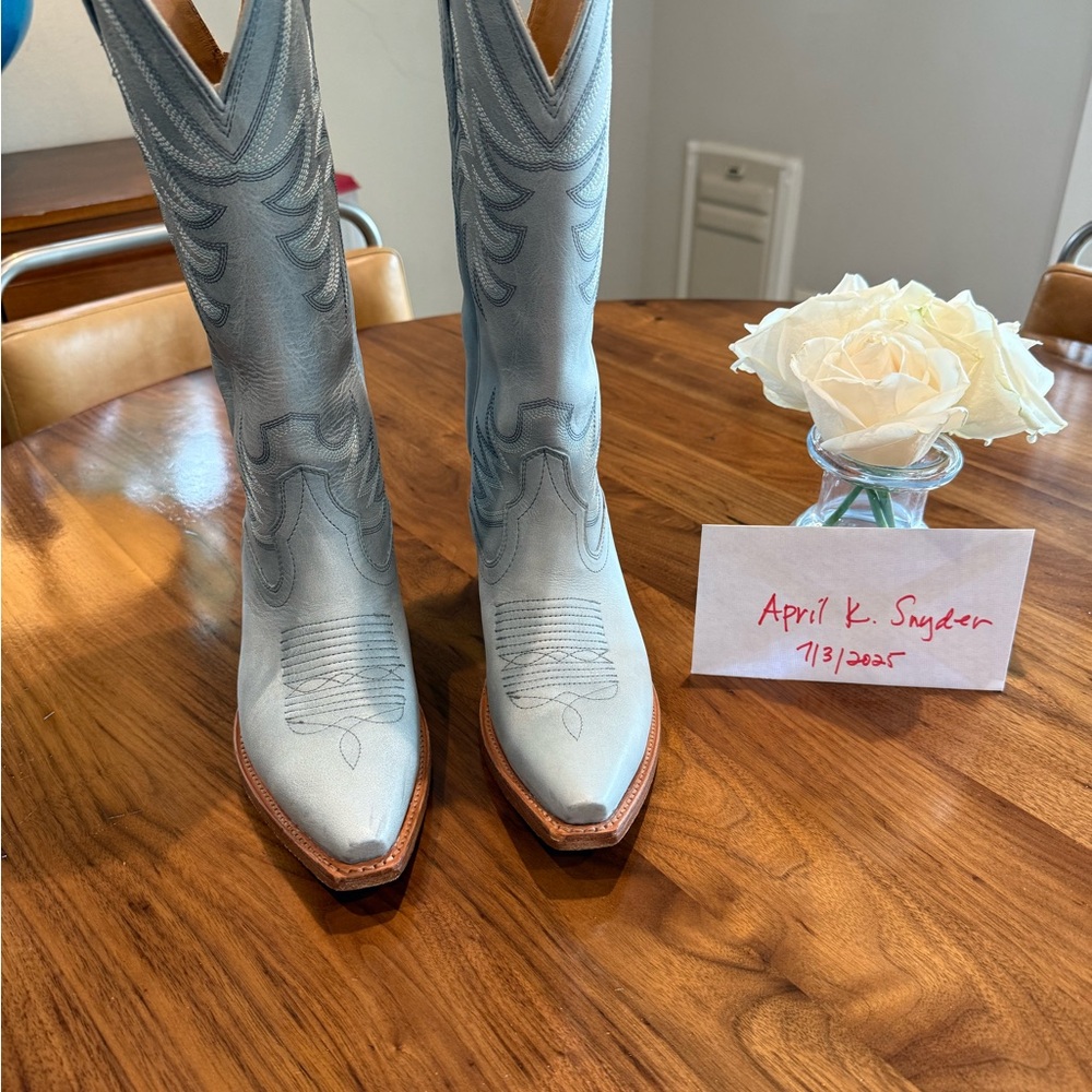 Tecovas Annie Boot in Slate Blue size 6 worn once